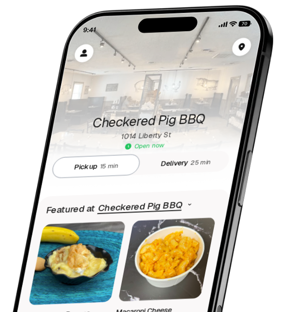 Checkered Pig BBQ app preview